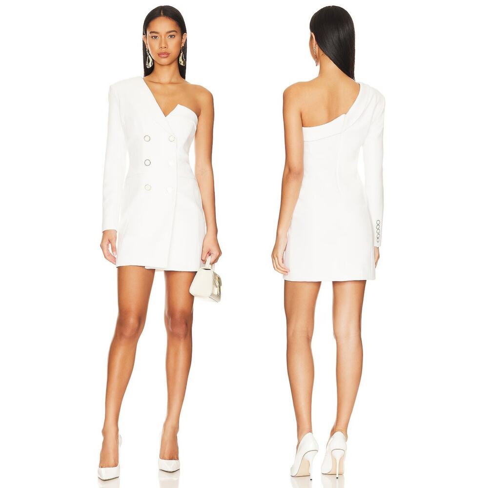 Veronica Beard Middleton Dress One Shoulder Double Breasted Cocktail Party XS